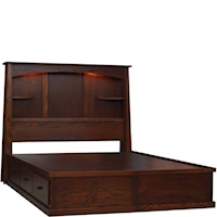 Transitional Queen 6-Drawer Side Storage Bed