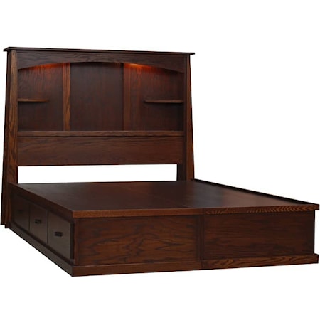 Queen 6-Drawer Side Storage Bed