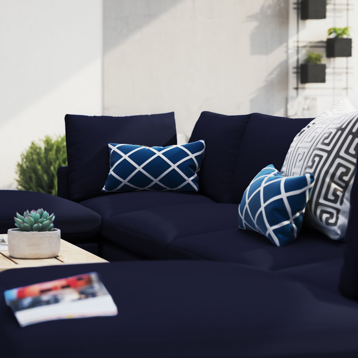 Modway Commix Outdoor 6-Piece Sectional Sofa