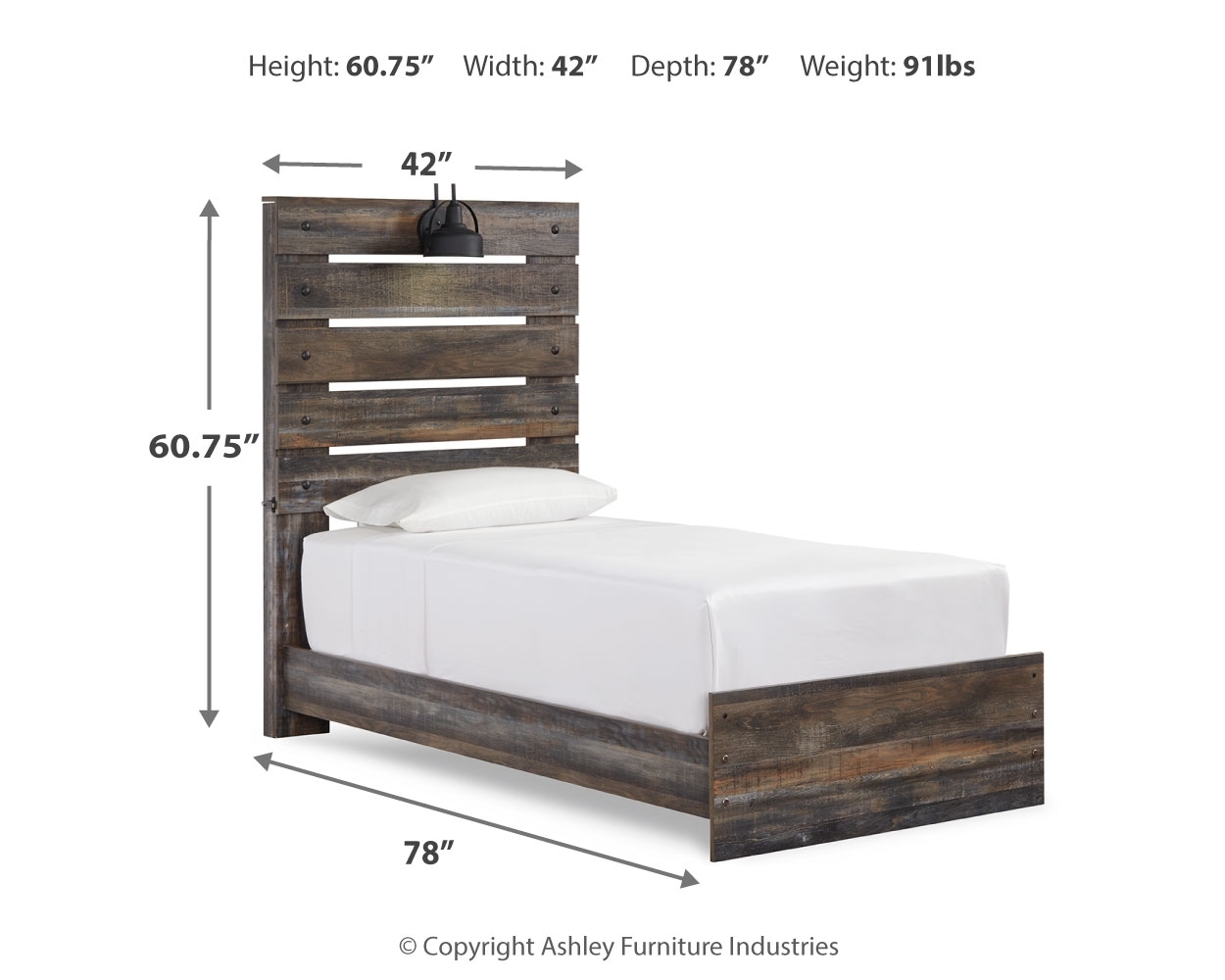 Signature Design by Ashley Drystan Twin Panel Bed