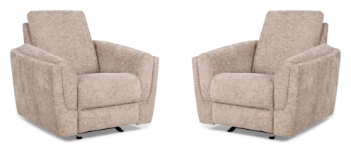 Contemporary Power Glider Recliner (Set of 2)