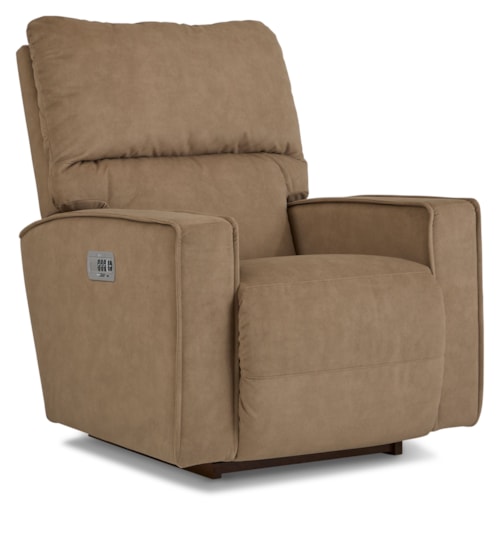 Casual Power Rocking Recliner with Power Headrest