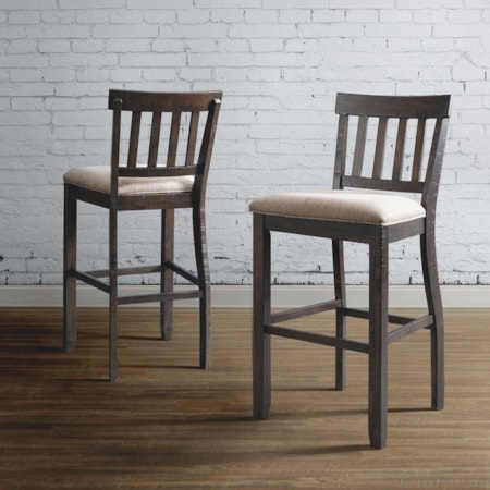 30&quot; Slat Back Bar Stool