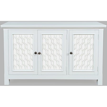 Glam Isabella 54" Mirrored Accent Cabinet