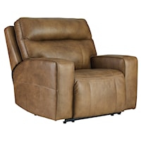 Contemporary Leather Oversized Power Recliner