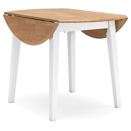 Round Drm Drop Leaf Table