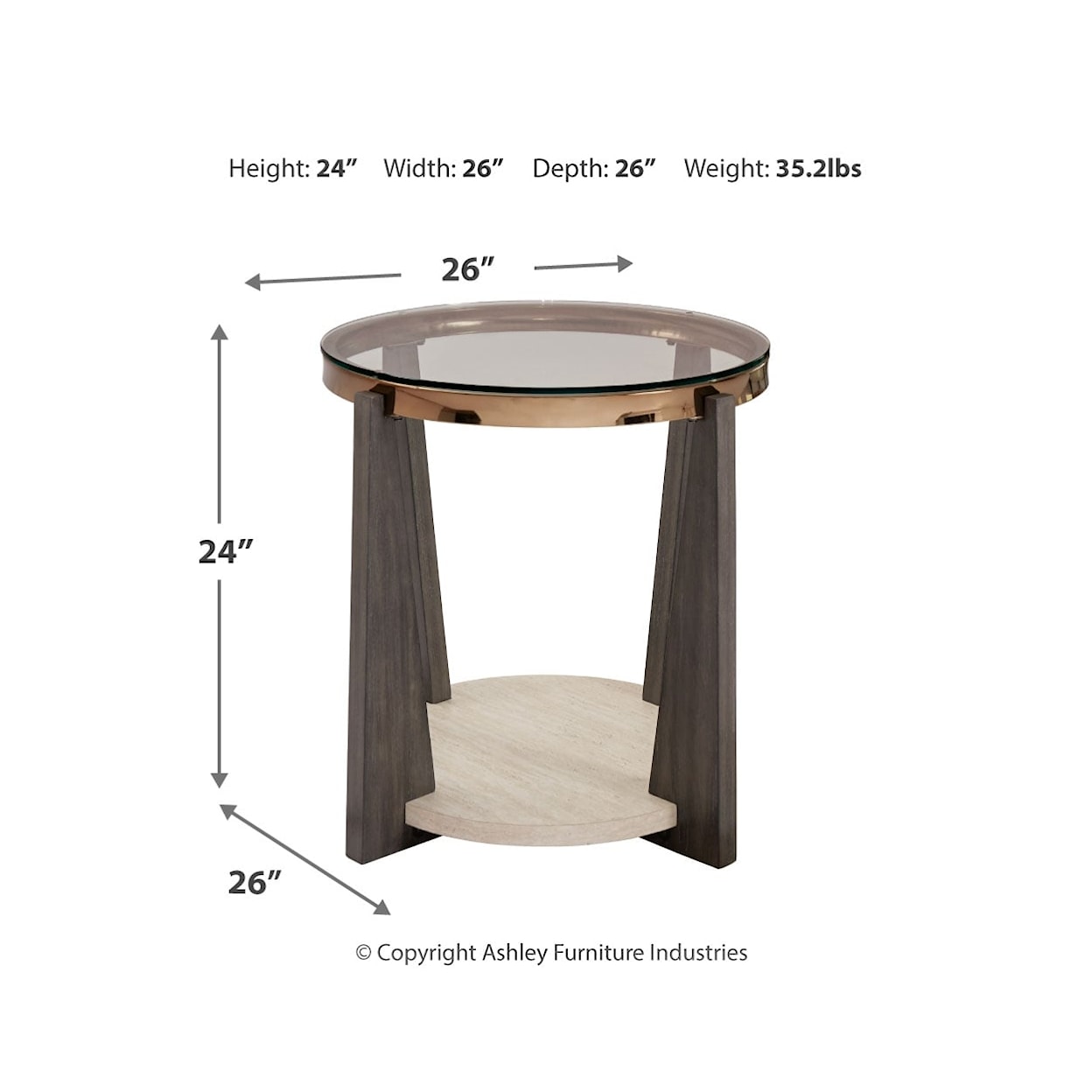 Signature Design by Ashley Frazwa Round End Table