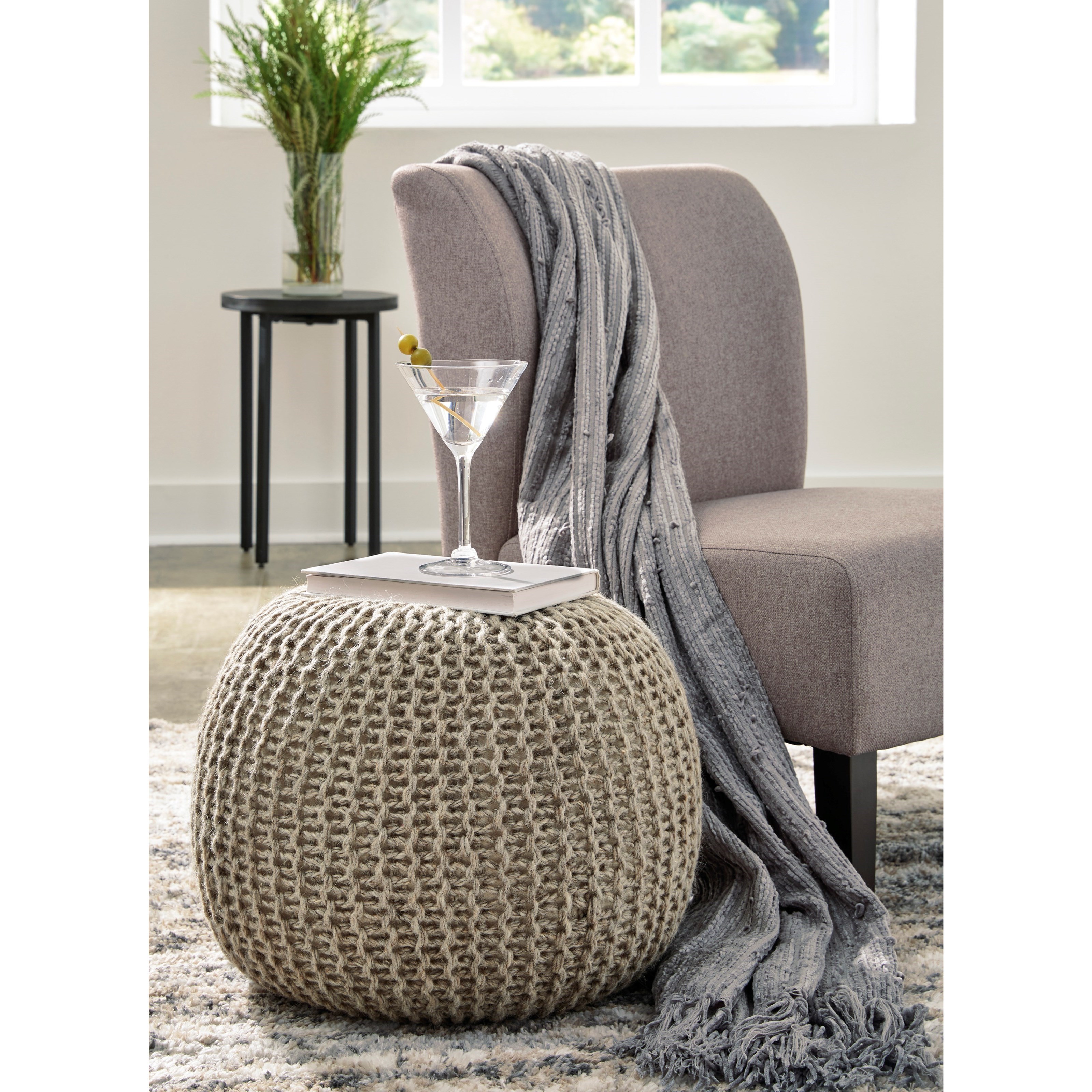 Signature Design by Ashley Poufs A1000826 Latricia Natural Pouf Value