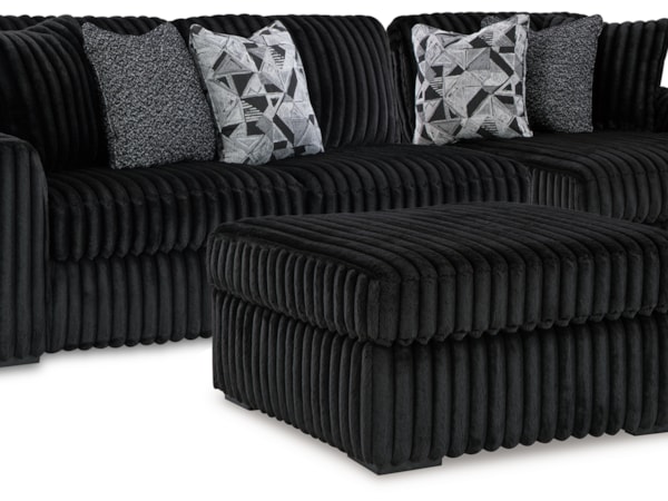 2-Piece Sectional & Oversized Accent Ottoman