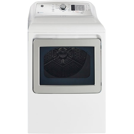 GE 7.4 cu.ft. Top Load Gas Dryer with SaniFresh Cycle White
