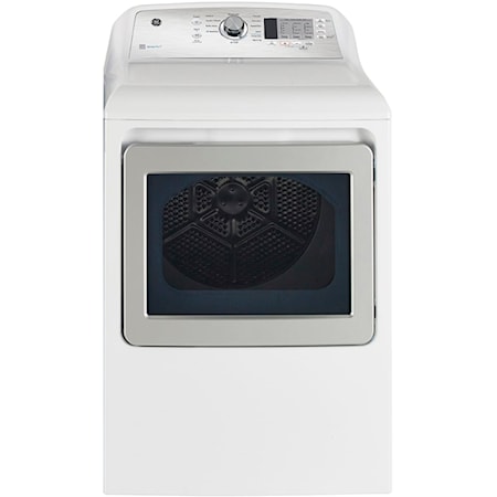 GE 7.4 cu.ft. Top Load Electric Dryer with SaniFresh Cycle White