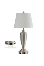 StyleCraft  Contemporary Table Lamp with Graphite and Brass Accents