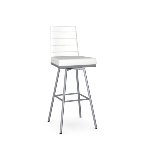 Contemporary Upholstered Bar Height Swivel Stool