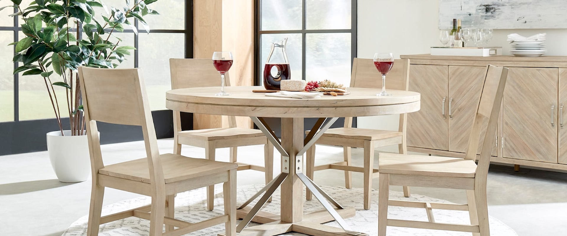 Transitional 6-Piece Dining Set