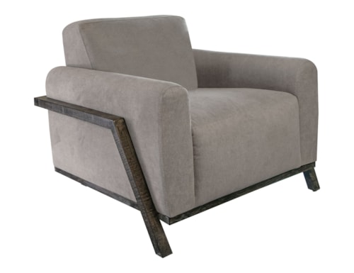 Contemporary Armchair with Throw Pillow