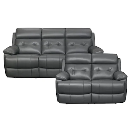 Contemporary 2-Piece Living Room Recliner Set