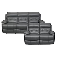 Contemporary 2-Piece Living Room Recliner Set