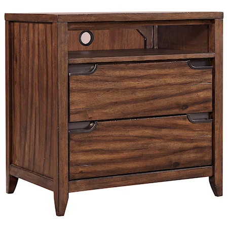 Transitional Nightstand with USB ports