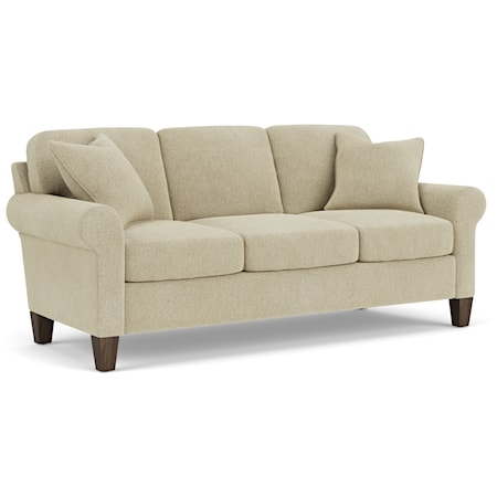 Transitional Sofa with Tapered Legs