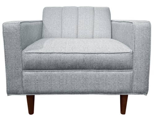 Contemporary Estate Chair with Tapered Wood Feet