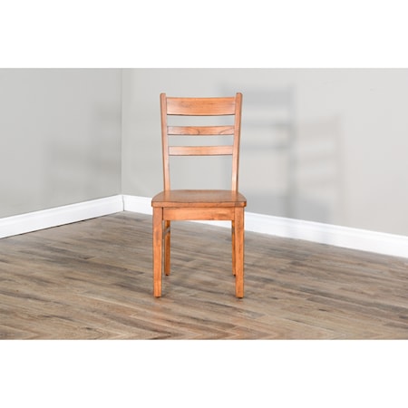 Ladderback Chair with Wood Seat