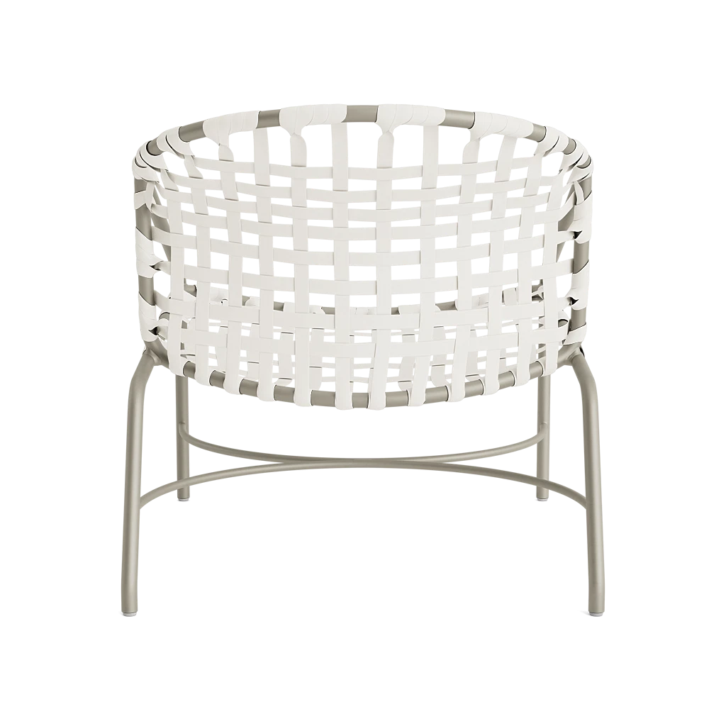 Vinyl Strap Deep-Seating Lounge Chair