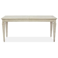 Transitional Farmhouse Rectangular Dining Table with 18" Removeable Leaf