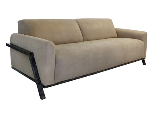 Contemporary Sofa with Throw Pillows
