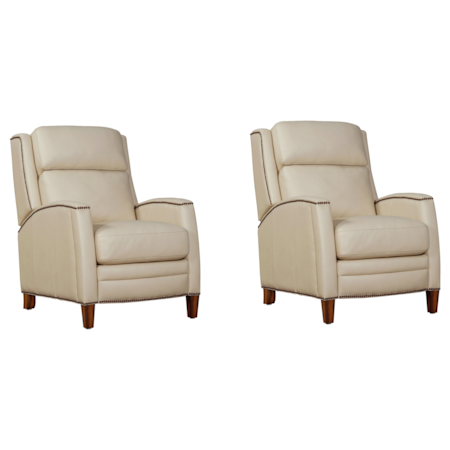 High Leg Push Back Recliner (Set of 2)