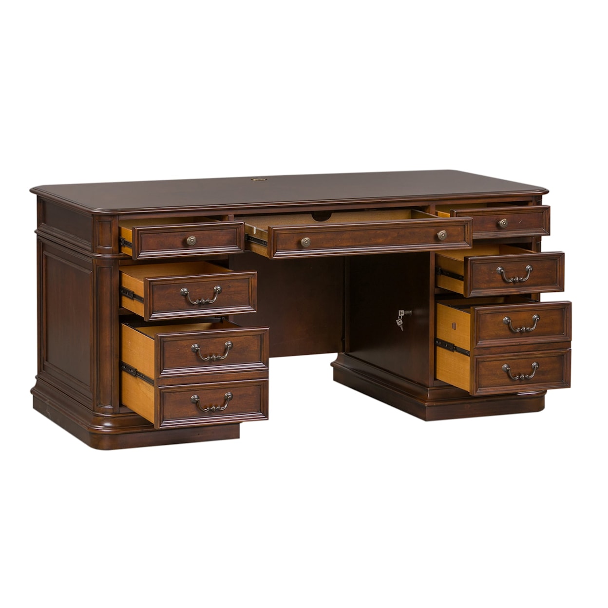 Liberty Furniture Brayton Manor Jr Executive 3-Piece Executive Desk Set