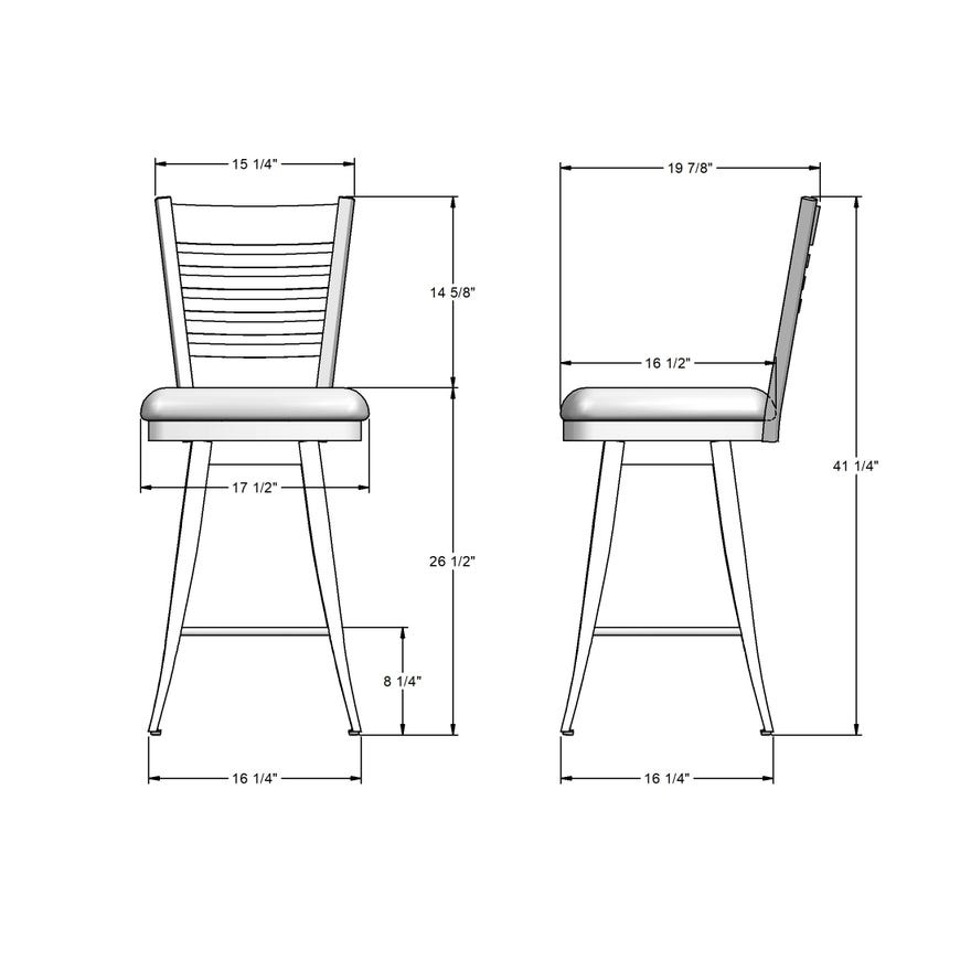 Upholstered Counter Height Swivel Stool