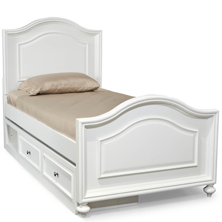 Twin Panel Bed with Storage Unit