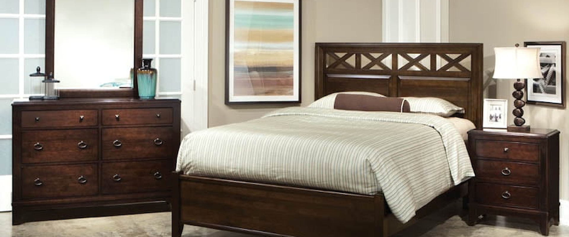 Transitional 5-Piece Queen Bedroom Group