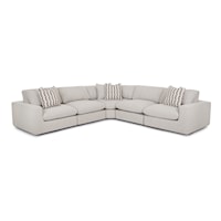 Contemporary 5-Piece Modular L-Shaped Sectional