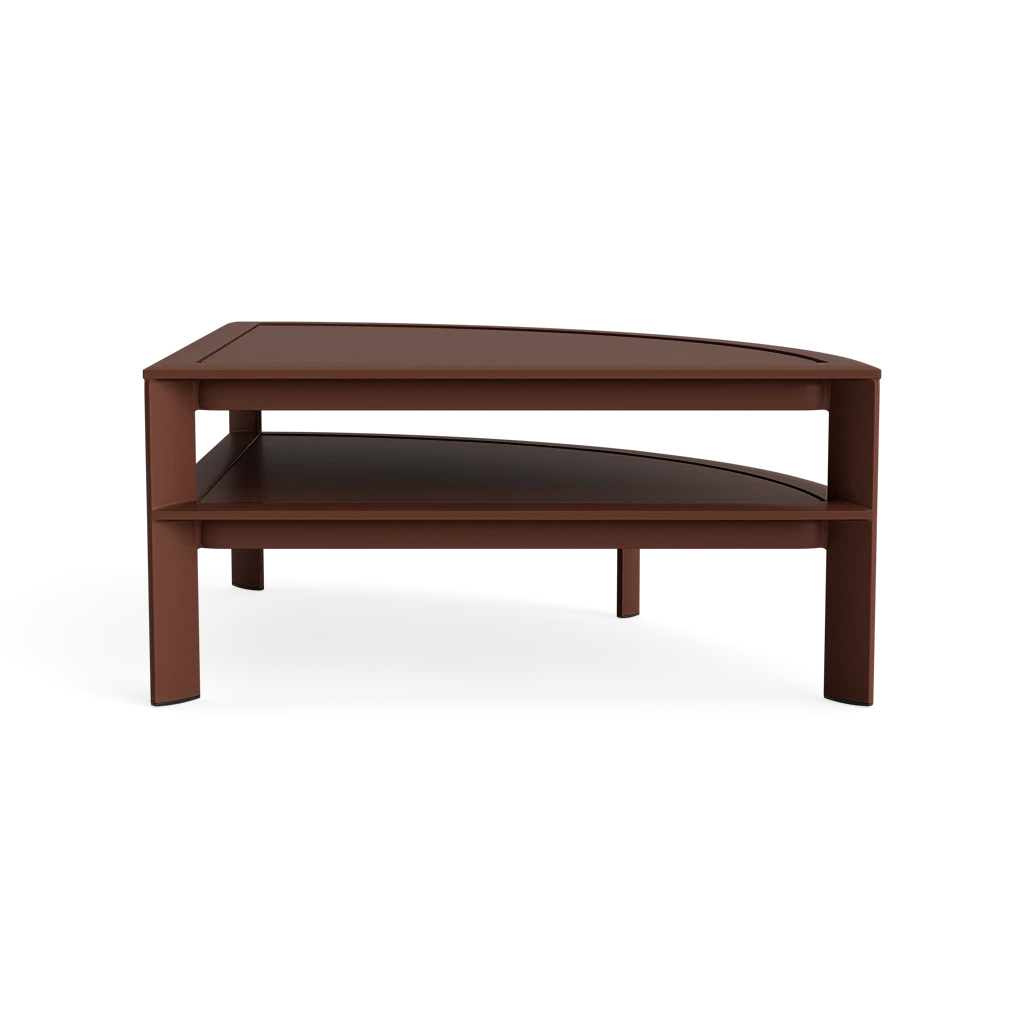 Modern 35" Aluminum Quarter Side Table