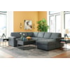 Signature Design by Ashley Millcoe 3-Piece Sectional with Pop Up Bed