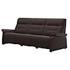 Stressless by Ekornes Mary 3-Seat Power Reclining Sofa w/ Wood Arms