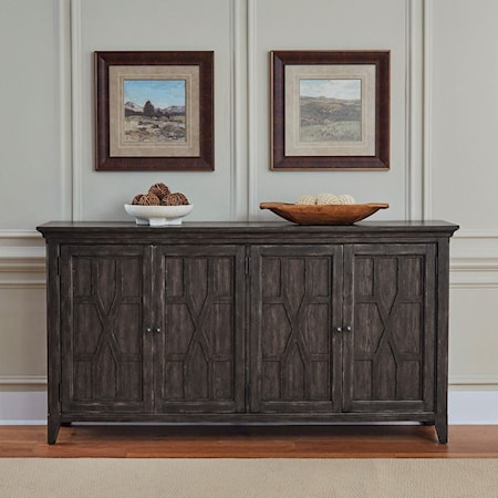 Traditional Hall Buffet with Adjustable Shelving