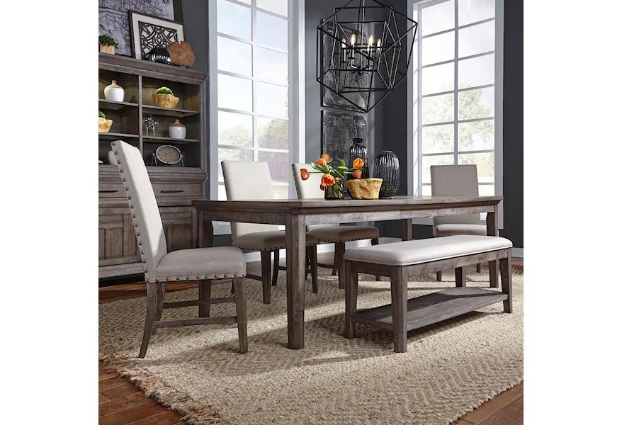 Artisan Prairie 6 Piece Rectangular Table Set by Liberty Furniture at A1 Furniture & Mattress
