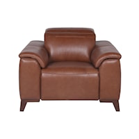 Dual-Power Leather Recliner