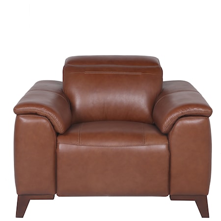 Dual-Power Leather Recliner