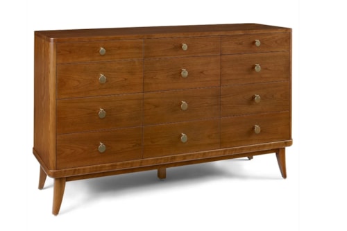 Mid-Century Modern 12-Drawer Dresser