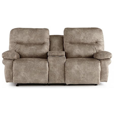 Manual Space Saver Loveseat with Console