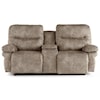 Bravo Furniture Leya Manual Rocker Loveseat with Console