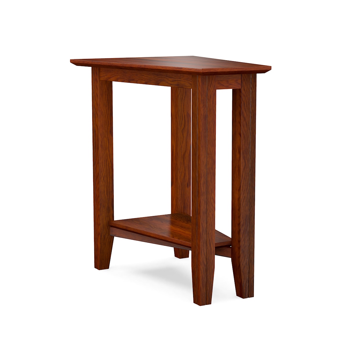 Durham Solid Accents Eclectic Shelf Wedge Table