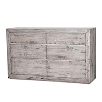 Rustic 6-Drawer Dresser with Cedar-Lined Drawers