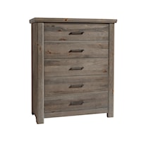 Transitional Rustic 5-Drawer Chest