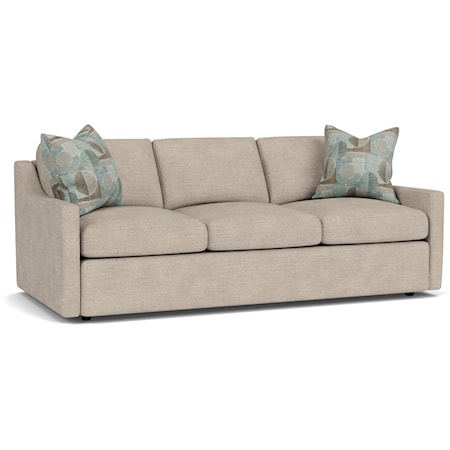 Contemporary Sofa with Slope Arms