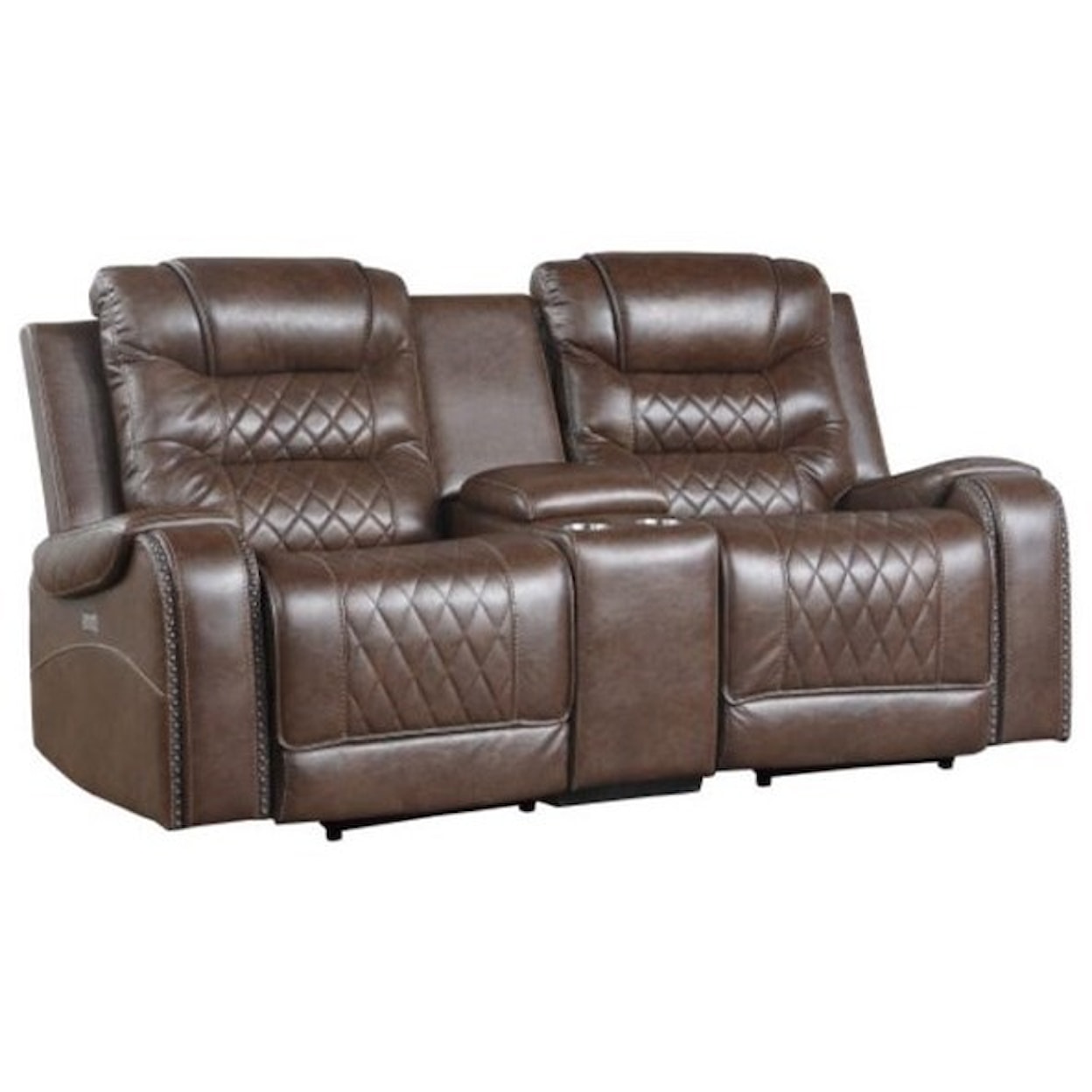 Homelegance Furniture Putnam Power Double Reclining Loveseat