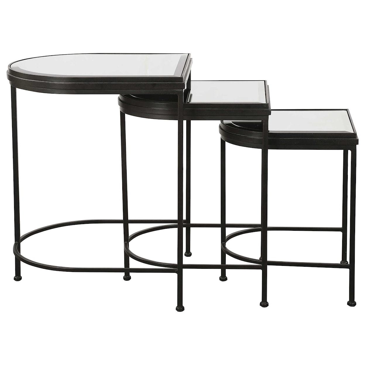 Uttermost Accent Furniture - Occasional Tables Black Nesting Tables, S/3